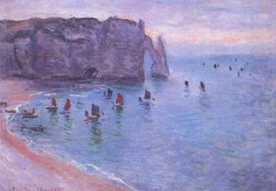 Claude Monet Fishing Boats Leaving Etretat china oil painting image
